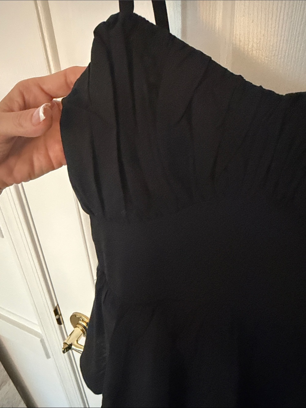 Francesca's Collections Black Tiered Maxi Dress with Spaghetti Straps - Picture 5 of 7